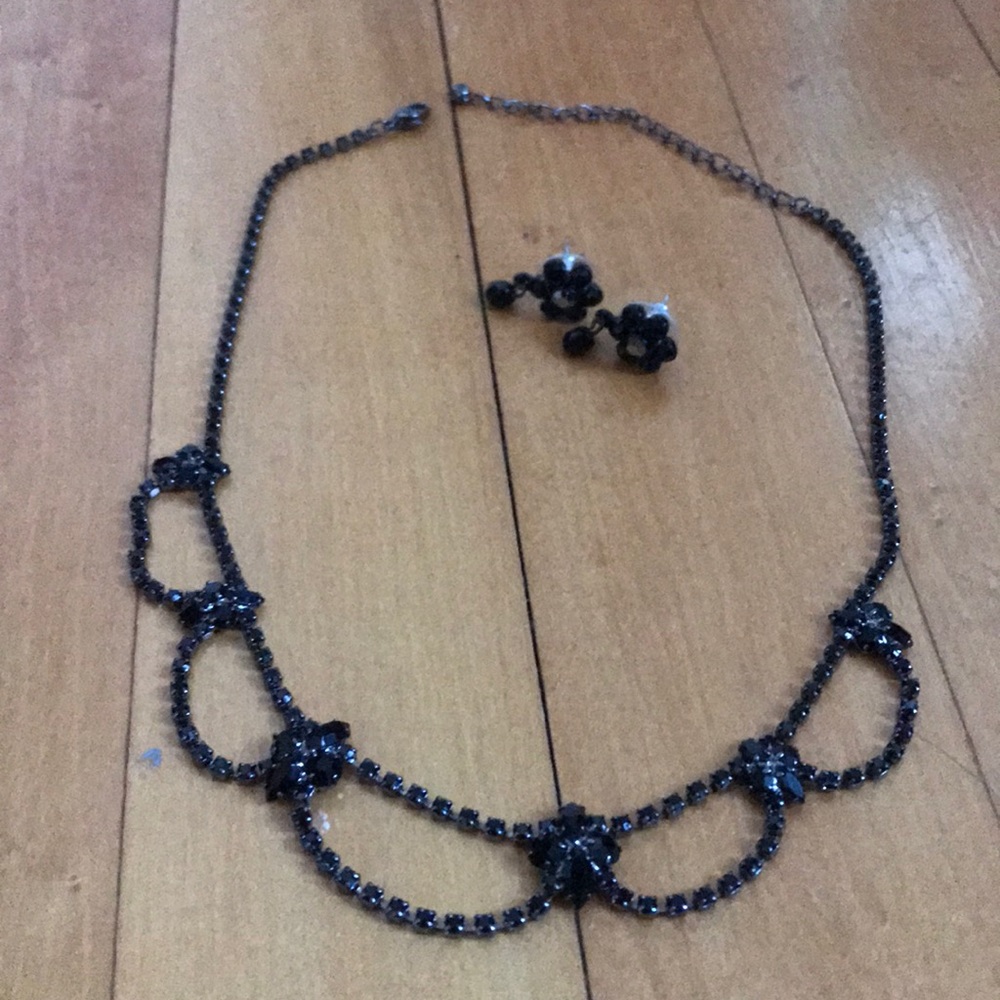 Talbots Black Necklace and Earrings